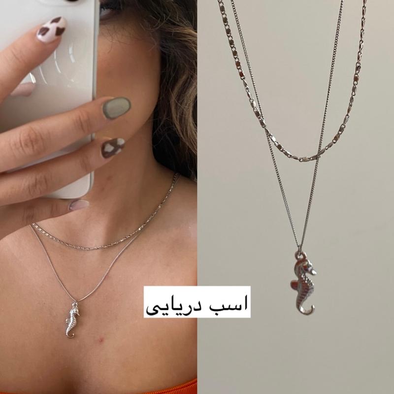 گردنبند استیل (طلایی و نقره‌ای)