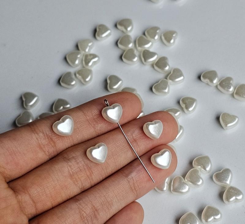 مهره قلب صدفی (بسته ی ۱۰ عددی)