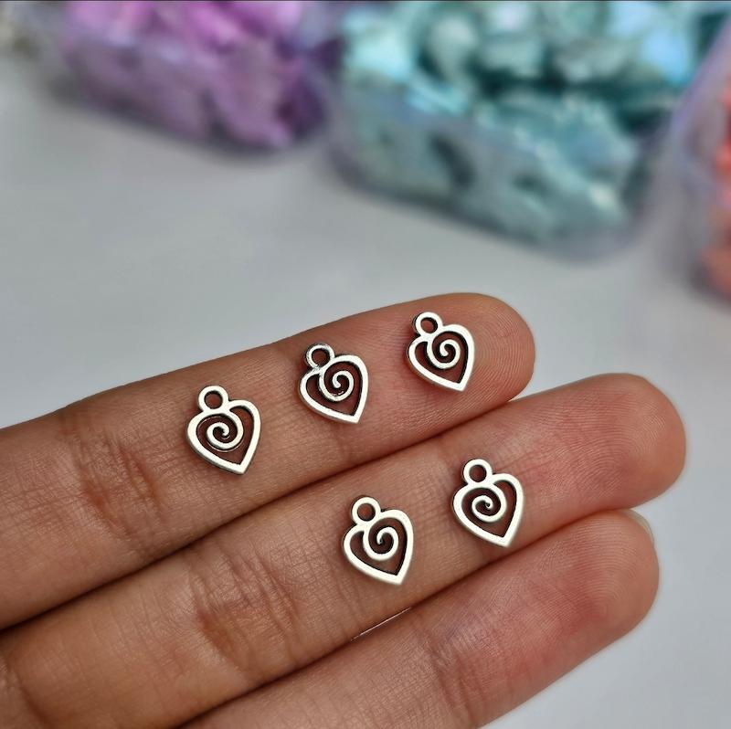 آویز قلب اسپیرالی