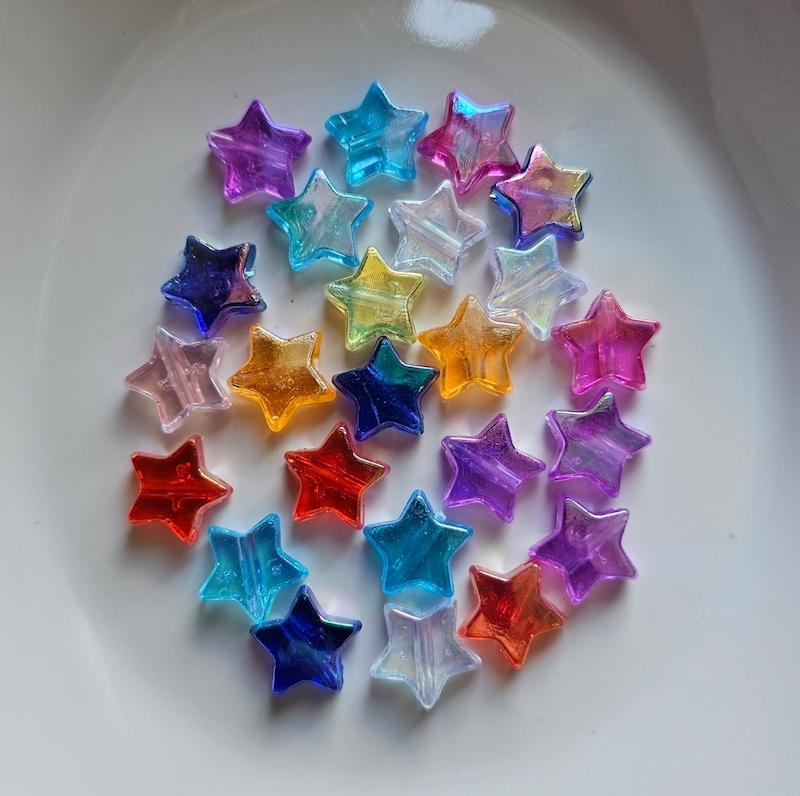 مهره ستاره رنگی(بسته ۱۰ عددی)