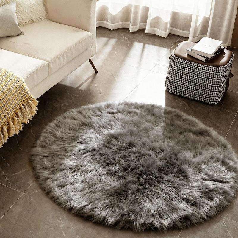 فرش ماشینی خز مادام کوکو ترک پرز بلند گرد ترمز دار برند وینوما