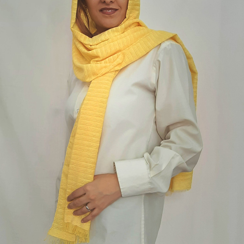 شال پاییزی لیمویی و زرد رنگ