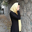 شال پاییزی لیمویی و زرد رنگ