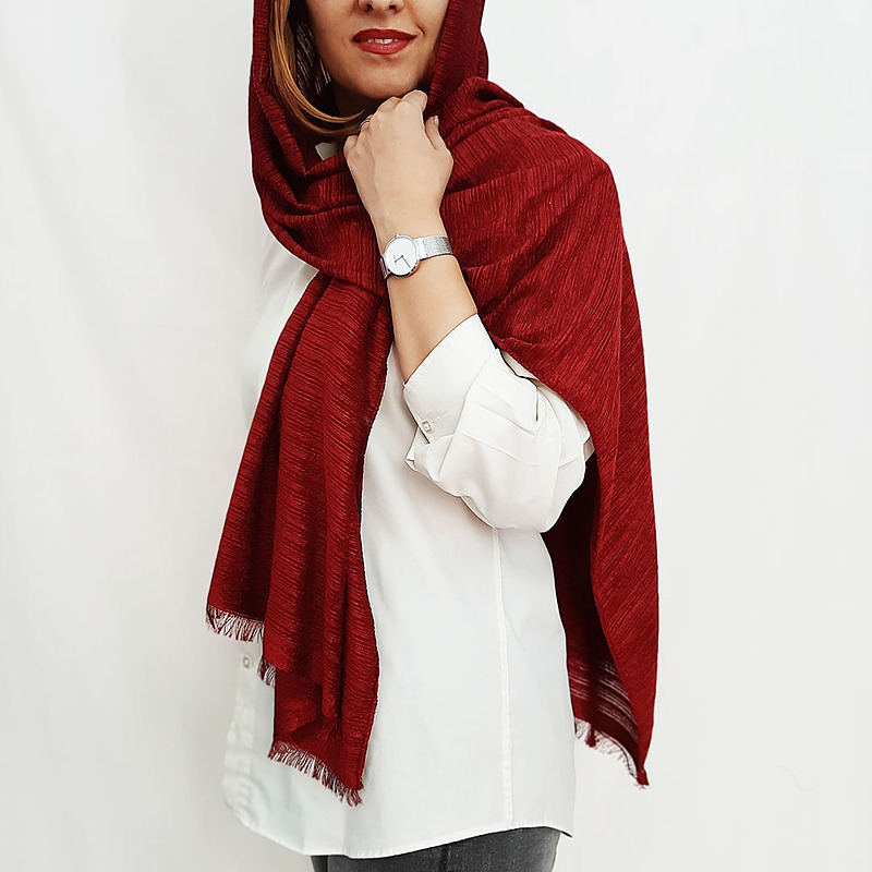شال زرشکی پاییزی