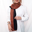 شال پشمی آجری