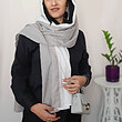 شال طوسی و سفید چهار فصل