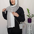 شال طوسی و سفید چهار فصل