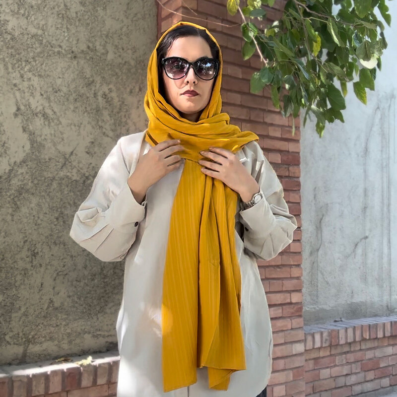 شال پاییزه خردلی