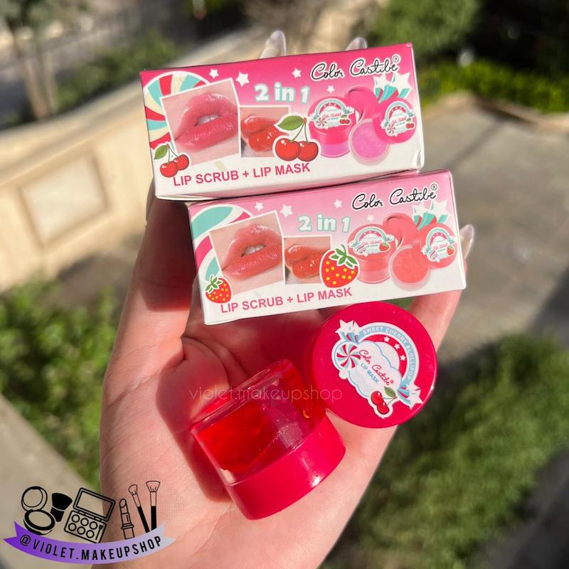 ماسک لب و اسکراب لب دوقلو میوه ای