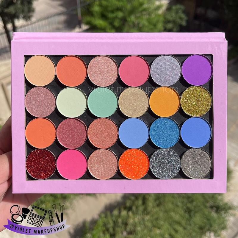 پلت سایه ۲۴ رنگ پاستلی هدی موجی