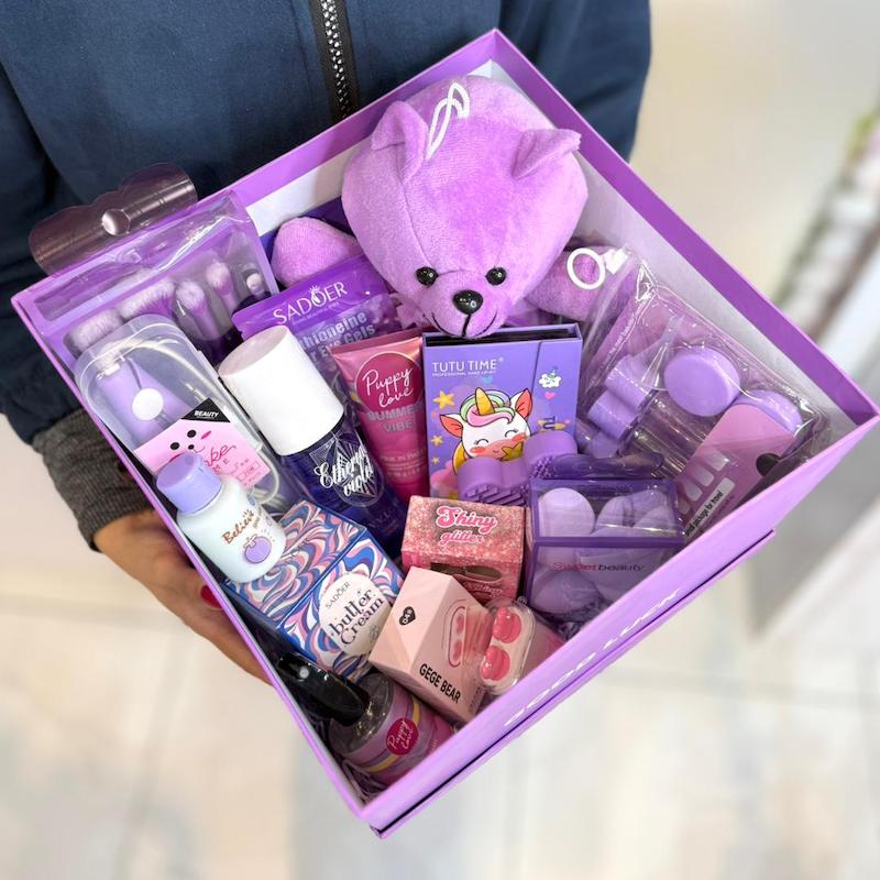 پک هدیه بنفش خرسی 