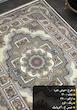فرش ماشینی 1200 شانه طرح خوض نقره تراکم 3600 رنگ کرم