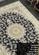 فرش ماشینی 1200 شانه طرح هما تراکم 3600 رنگ سورمه ای