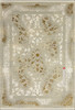 فرش ماشینی 1200 شانه طرح لاجورد تراکم 3600 رنگ نقره ای