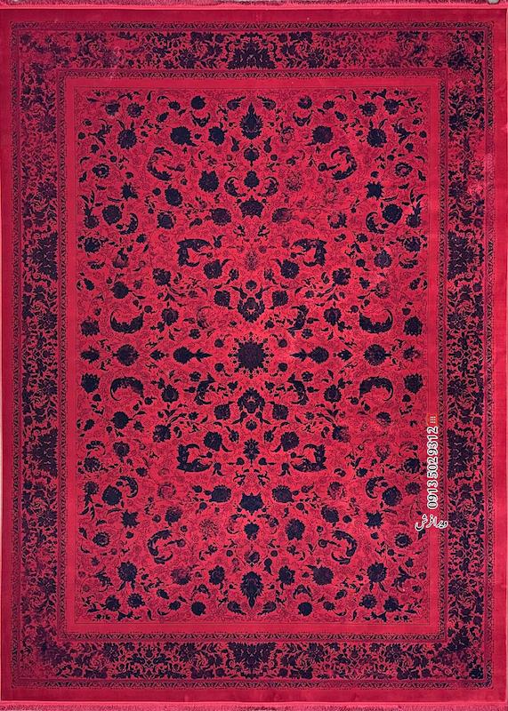 فرش ماشینی 1200 شانه طرح زاگرس تراکم 3600 رنگ روناسی