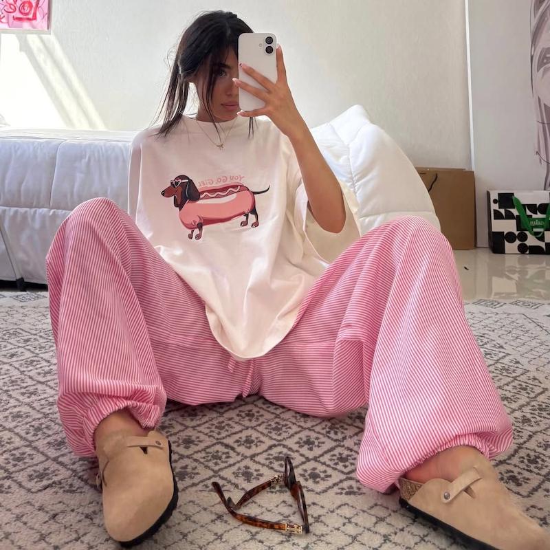 تیشرت باکسی سگ سوسیسی🎀 کد ۶۲