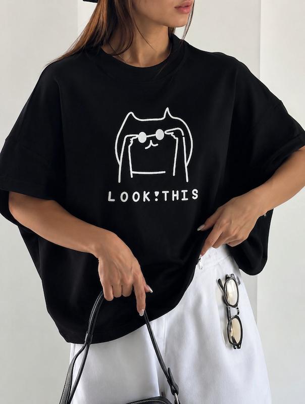 تیشرت باکسی لوک look this🎀 کد ۶۳
