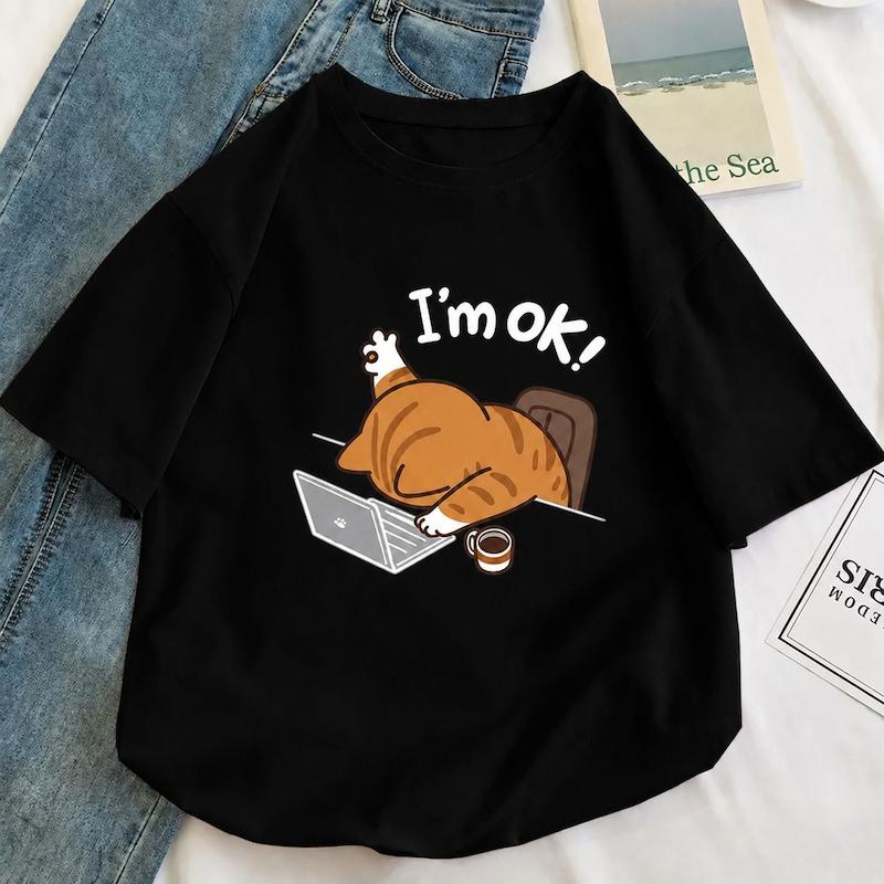 تیشرت باکسی I’m ok🎀 کد ۹۳