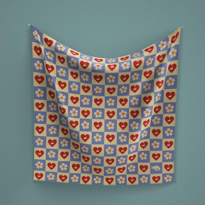 مینی اسکارف گل قلب