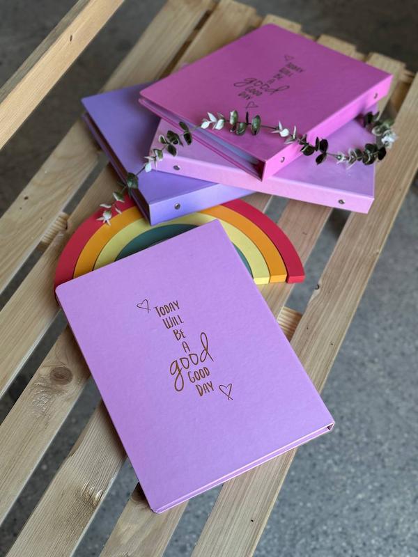 کلاسور پاستلی 26 حلقه طلاکوب