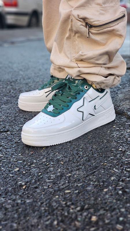 کتونی بیپ سفید سبز 