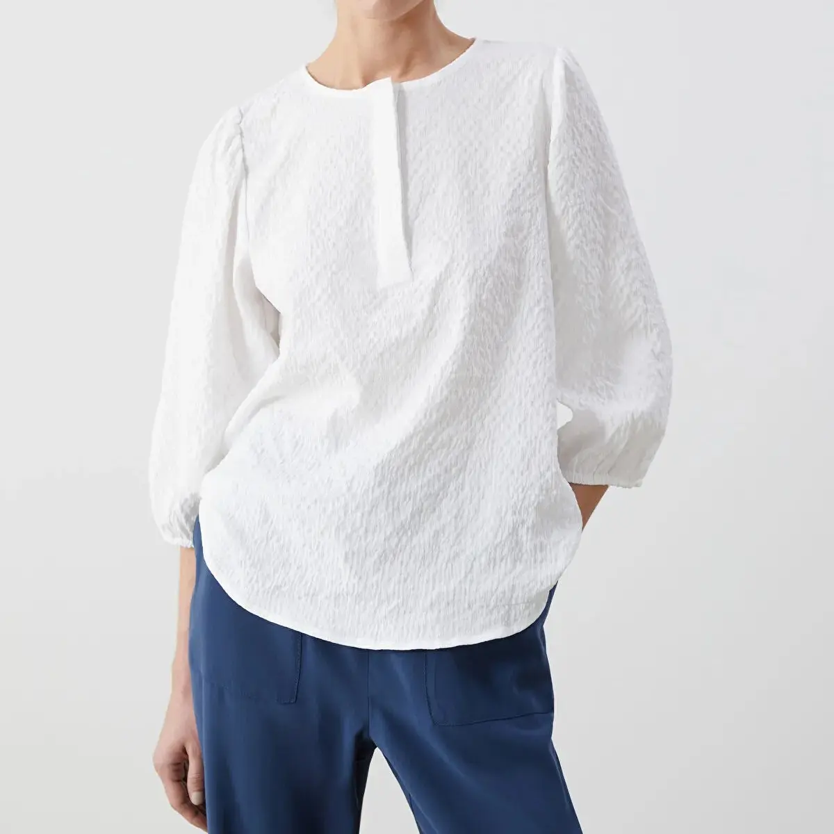 پیراهن نخی زنانه LC Waikiki مدل جلوبسته