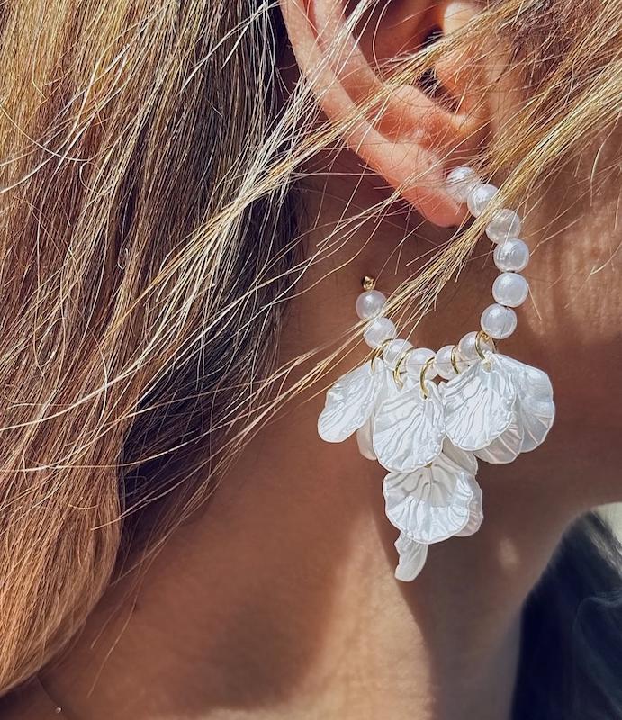 گوشواره مروارید و پولک