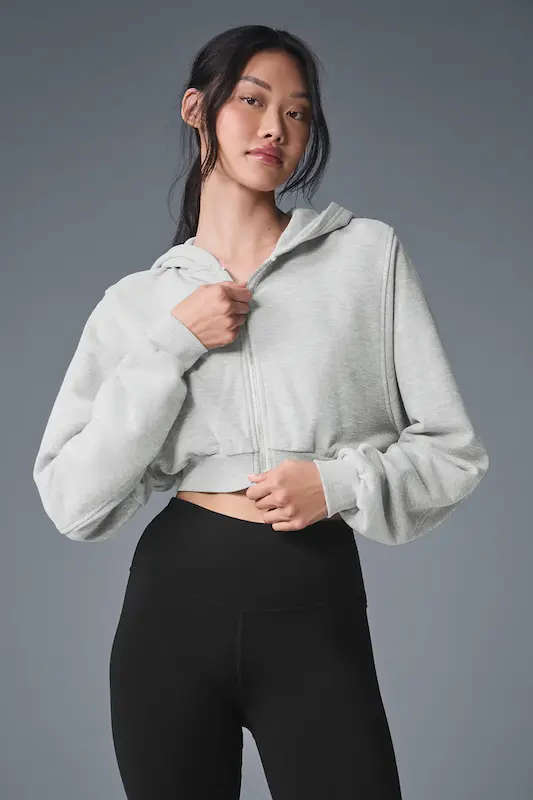 هودی کراپ الویوگا Sweet Escape Zip Up Hoodie