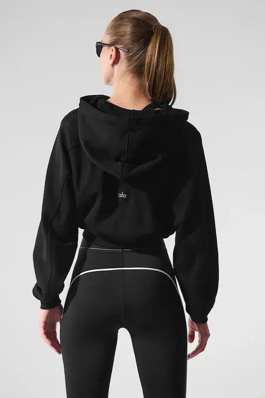 هودی کراپ الویوگا Sweet Escape Zip Up Hoodie
