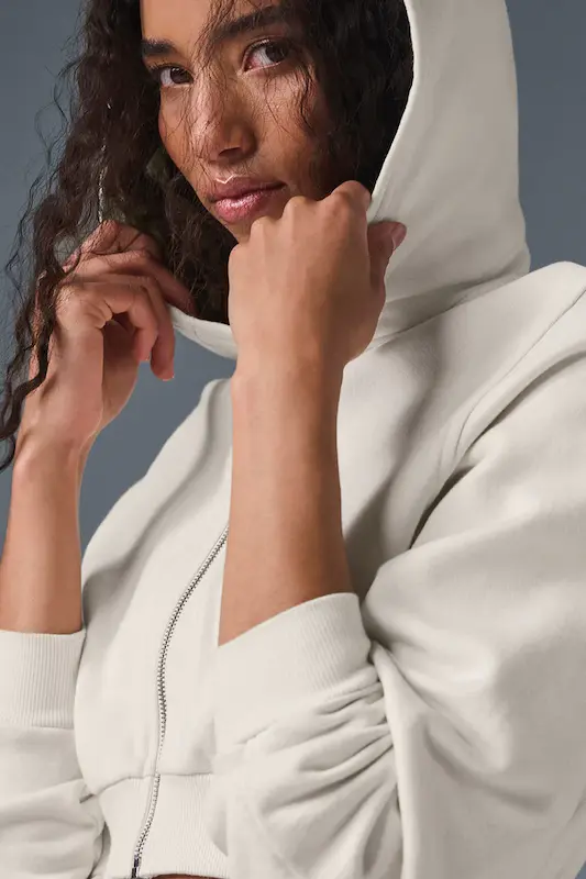 هودی کراپ الویوگا Sweet Escape Zip Up Hoodie