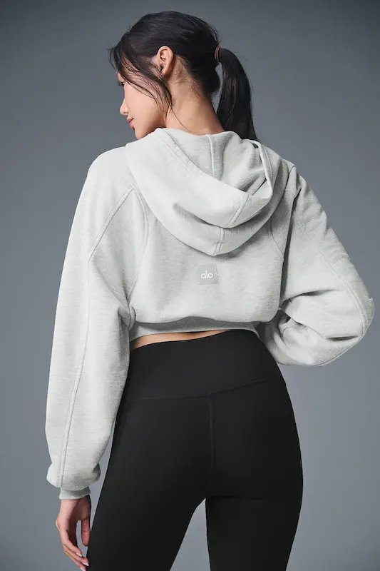هودی کراپ الویوگا Sweet Escape Zip Up Hoodie