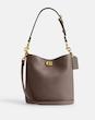 کیف زنانه Coach مدل Willow Soft Bucket رنگ خاکی