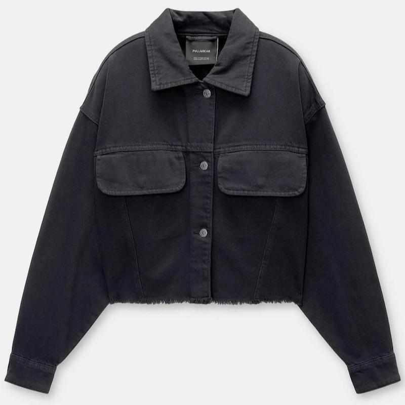 1️⃣ کت جین زنانه برشکا Bershka از نمای جلو