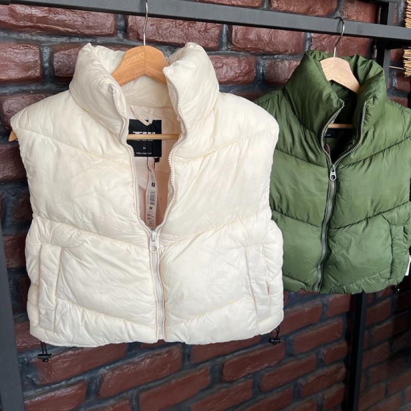 پافر زنانه TW سبز/کرمی