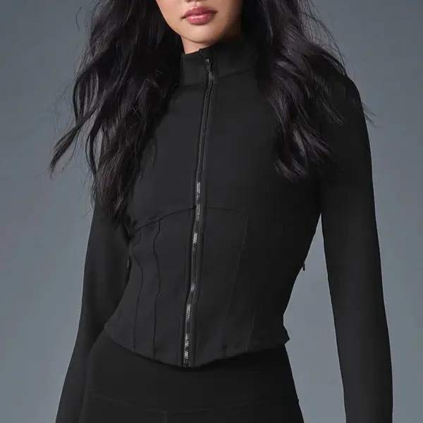 سوییشرت الویوگا Aloyoga مدل Airbrush Corset Full Zip