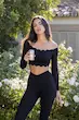 نیمتنه ویسکی WISKII مدل Off Shoulder Long Sleeve
