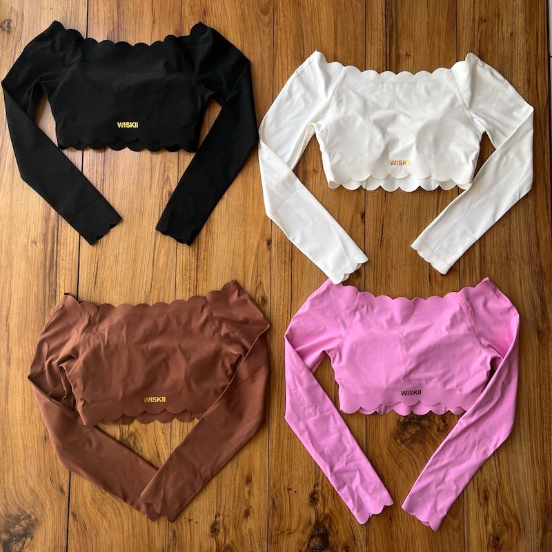 رنگبندی نیمتنه ویسکی WISKII مدل Off Shoulder Long Sleeve