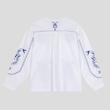 شومیز لینن یقه گرد گلدوخت زارا ZARA
