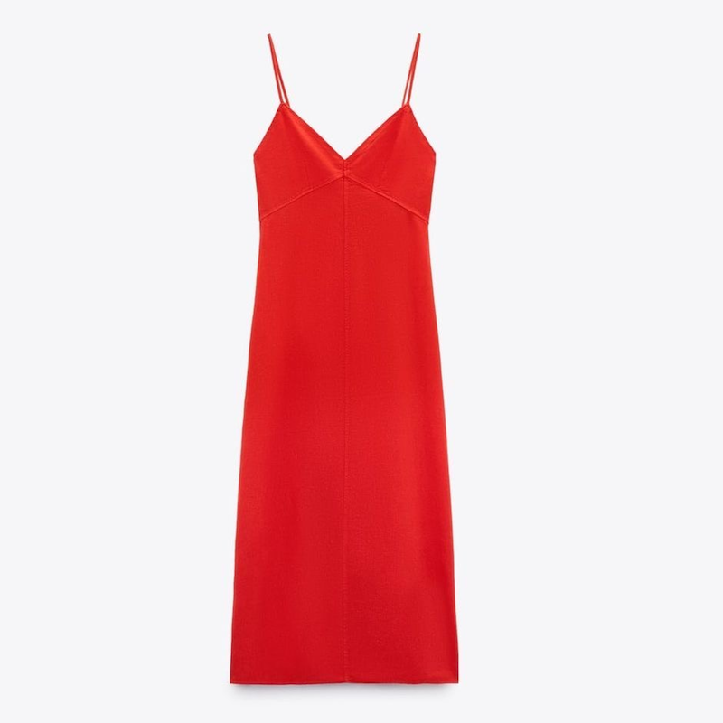 پیراهن لینن بندی زارا ZARA 