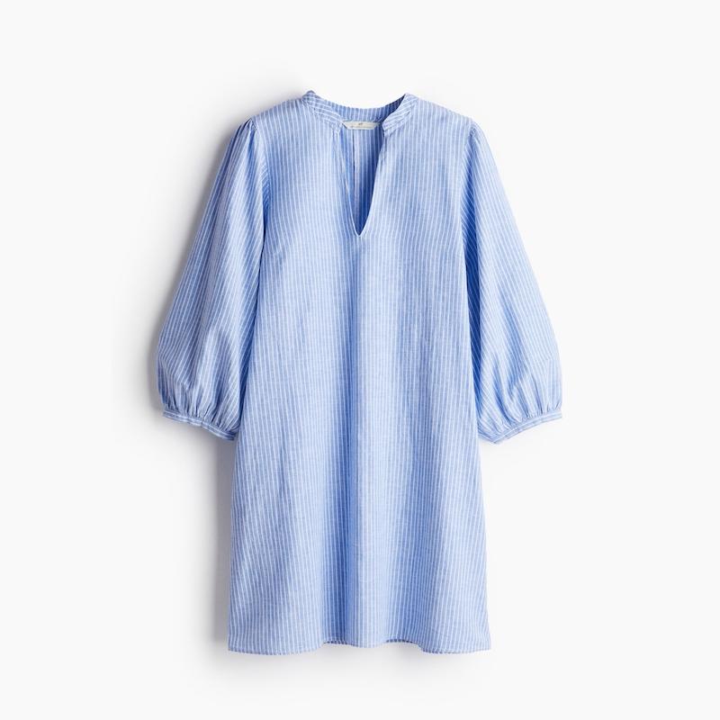 پیراهن لینن اوورسایز اچ اند ام H&M