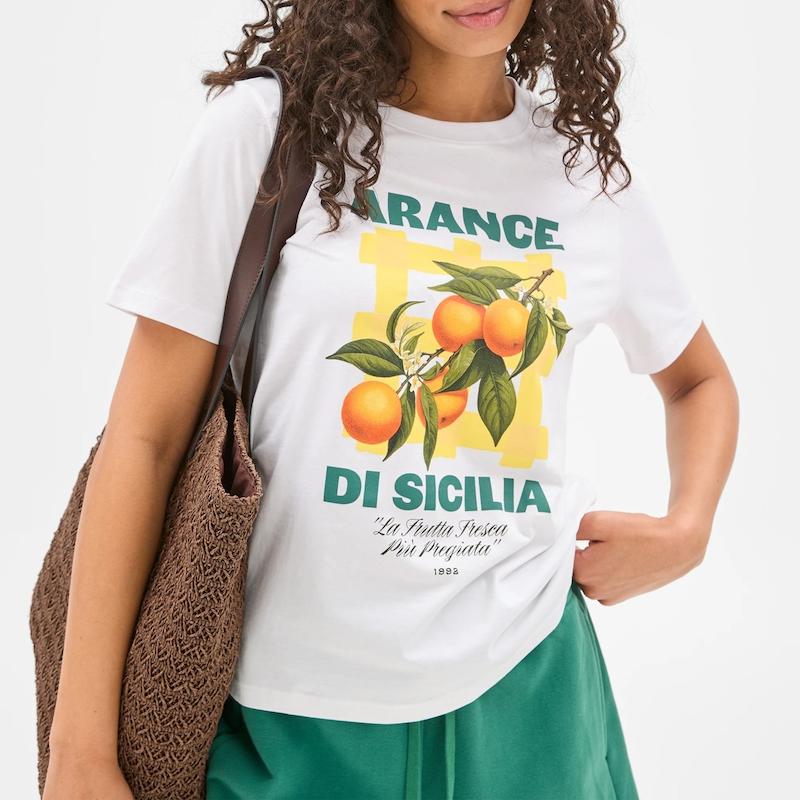 تیشرت زنانه Australian Cotton طرح Sicilia