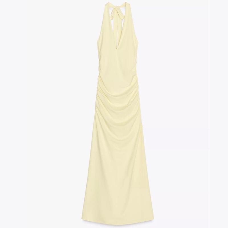پیراهن یقه هالتری زنانه زارا Zara 