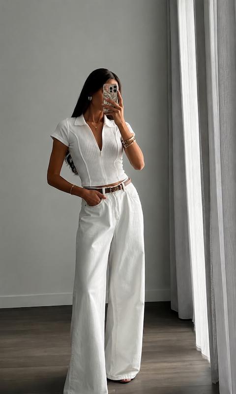 پولوشرت نیم زیپ River Island