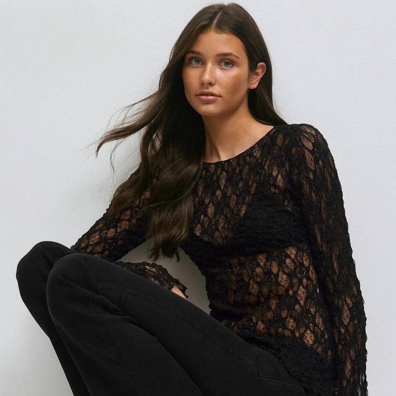 بلوز توری Ginatricon مدل lace top