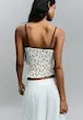 تاپ توری برشکا Bershka مدل Tank top with lace and bow