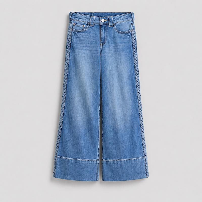 شلوار جین اچ اند ام H&M مدل Boho‑Stitch Denim