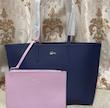 توت بگ لاگوست Lacoste دورو مدل Reversible tote bag رنگ صورتی