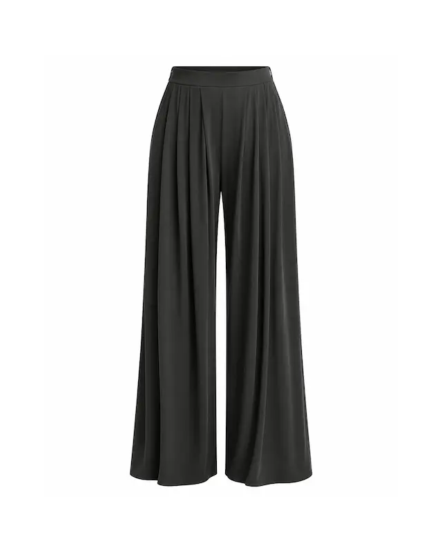 شلوار اویشو Oysho مدل Light Touch wide-leg trousers اورجینال