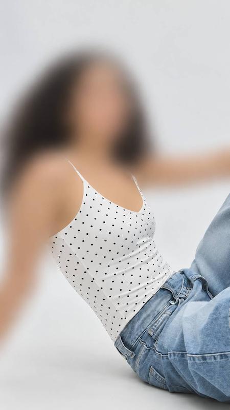 تنخور بادی زنانه استرادیواریوس Stradivarius مدل Polka dot V-neck 