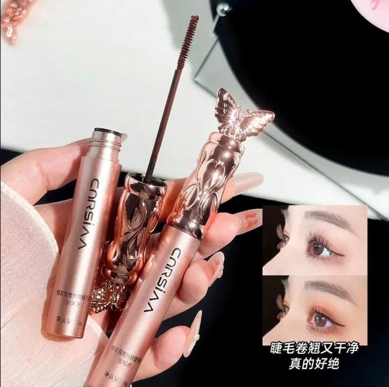 🤎✨ريمل قهوه ای سوزنی طرح پروانه✨🤎